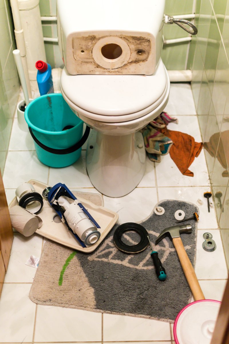New toilet being installed in a Dartford bathroom